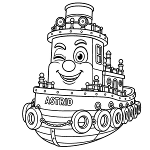 Astrid colouring page