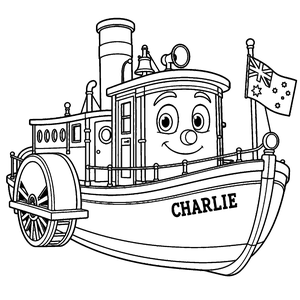 Charlie colouring page