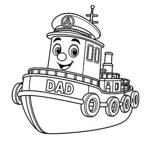 Dad colouring page