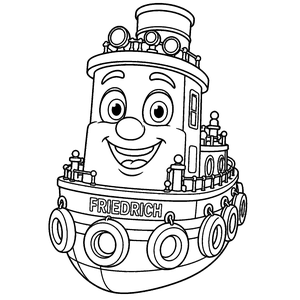 Friedrich colouring page