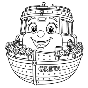 Greta colouring page