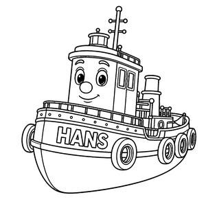 Hans colouring page