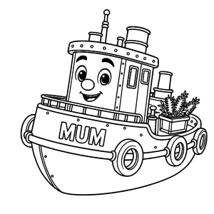 Mum colouring page