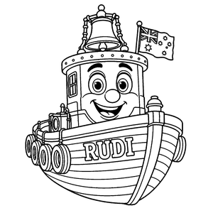 Rudi colouring page