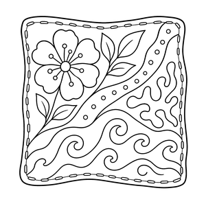 Batik Cloth colouring page