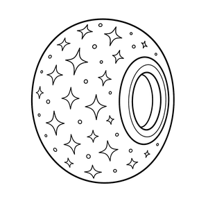 Murano Glass Bead colouring page