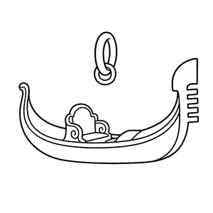 Silver Gondola colouring page